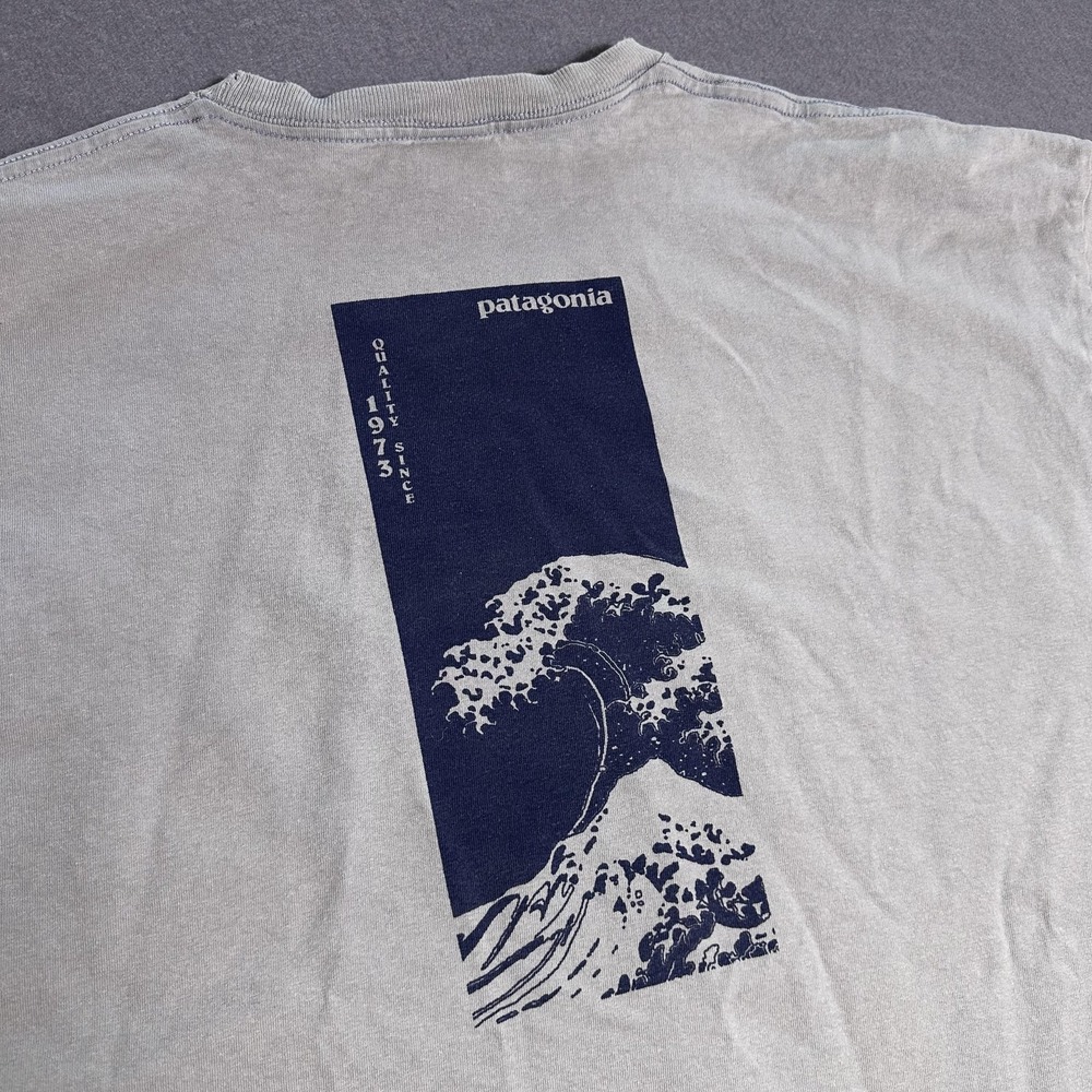 Vintage Patagonia Beneficial T's Shirt Mens XL Wave Graphic Organic Cotton Tee